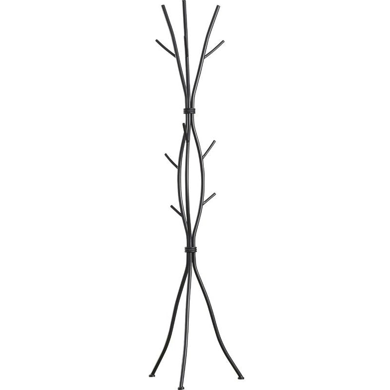 Metal Tree Branch Style Coat Rack with Multiple Hooks in Black FastFurnishings