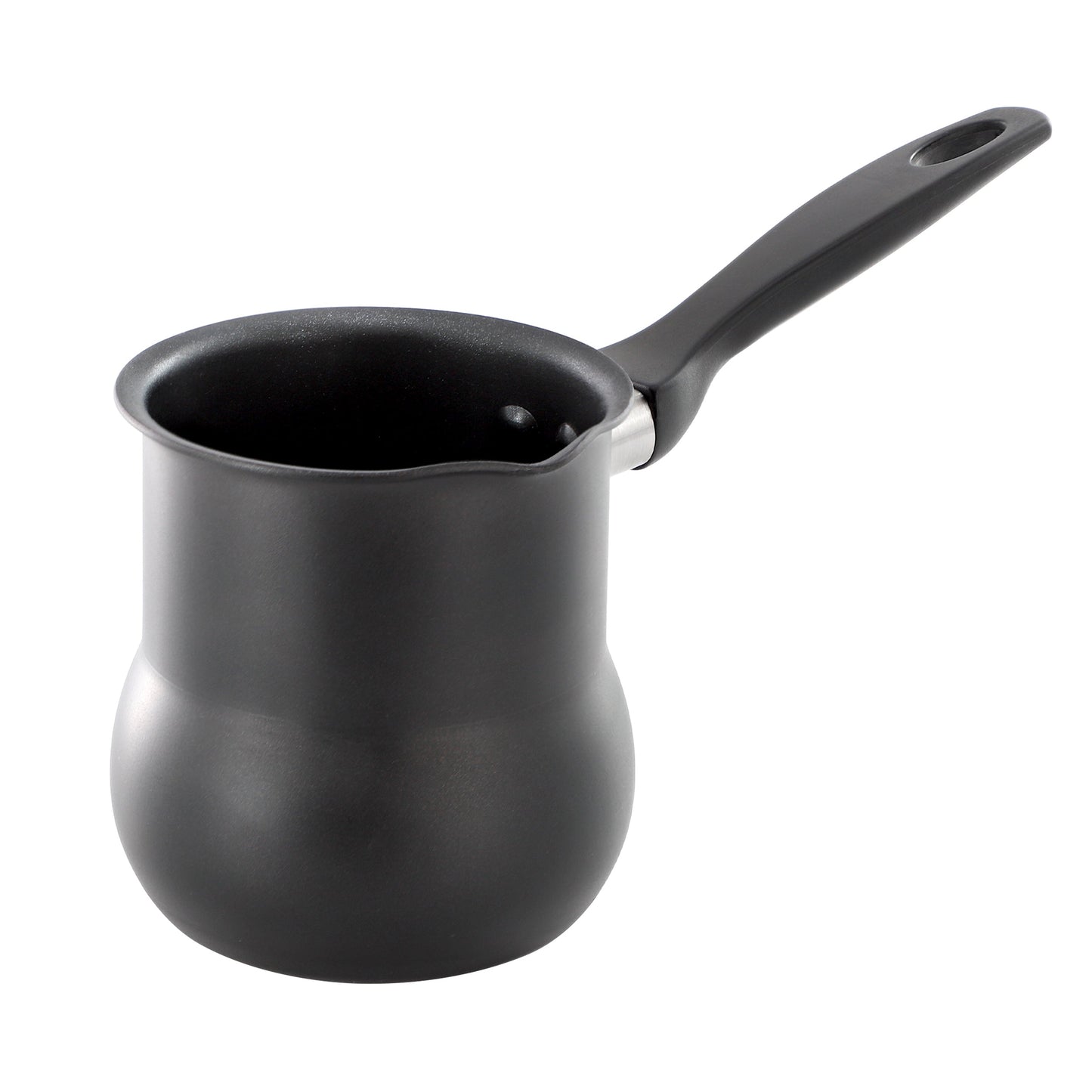 Better Chef 0.45 Quart Aluminum Nonstick Turkish Coffee Warmer in Black with Cool Touch Handle W2B