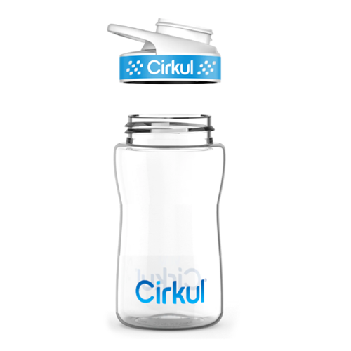 Cirkul Plastic Water Bottle Starter Kit with Blue Lid and 2 Flavor Cartridges (Fruit Punch & Mixed Berry)