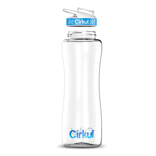 Cirkul Plastic Water Bottle Starter Kit with Blue Lid and 2 Flavor Cartridges (Fruit Punch & Mixed Berry)