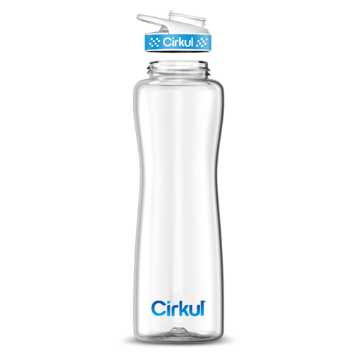 Cirkul Plastic Water Bottle Starter Kit with Blue Lid and 2 Flavor Cartridges (Fruit Punch & Mixed Berry)