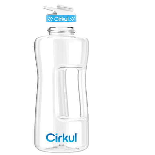 Cirkul Plastic Water Bottle Starter Kit with Blue Lid and 2 Flavor Cartridges (Fruit Punch & Mixed Berry)