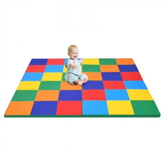 Multi-Colored 58 Inch Toddler Foam Play Mat