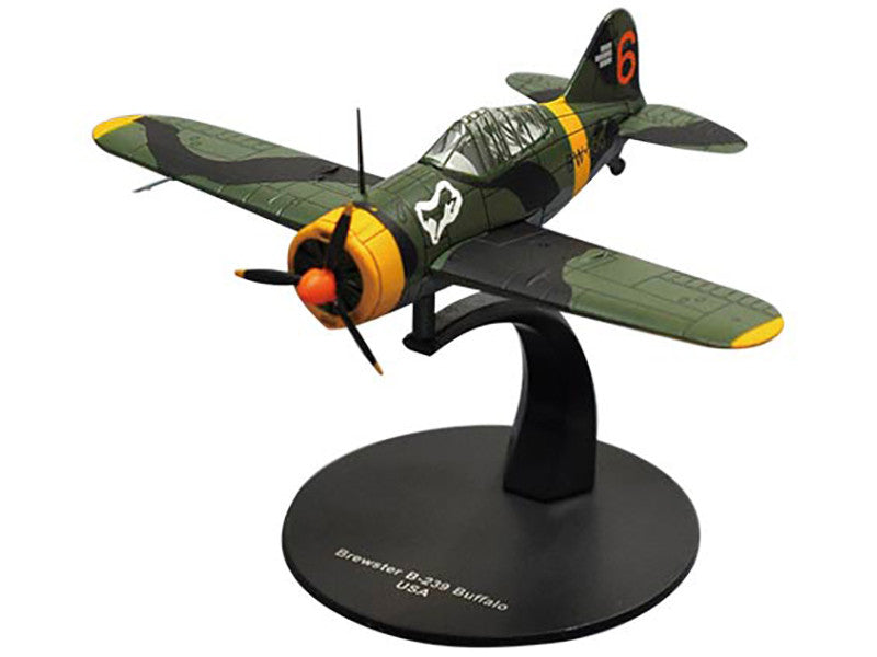 Brewster F2A Buffalo Fighter Aircraft "3rd Squadron Lentolaivue 24" Finnish Air Force 1/72 Diecast Model by DeAgostini LuxuryLifeWay Online Store