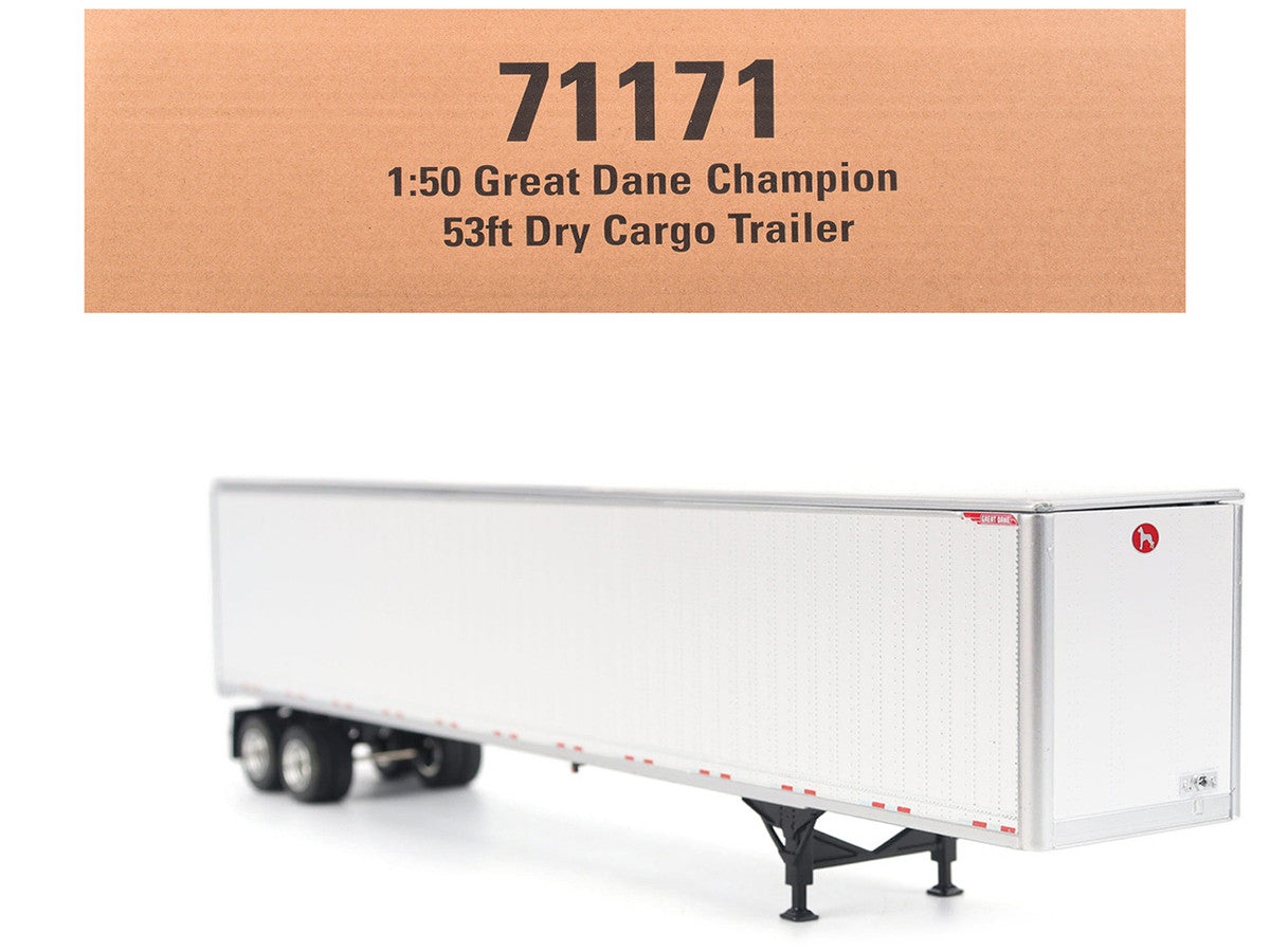 Great Dane Champion 53ft Dry Cargo Trailer White "Transport Series" 1/50 Diecast Model by Diecast Masters Diecast Masters