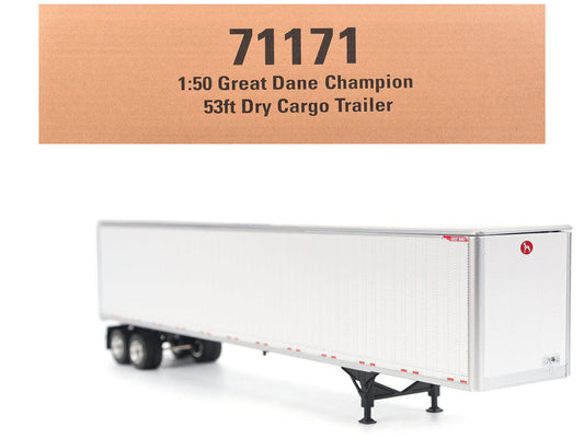 Great Dane Champion 53ft Dry Cargo Trailer White "Transport Series" 1/50 Diecast Model by Diecast Masters Diecast Masters