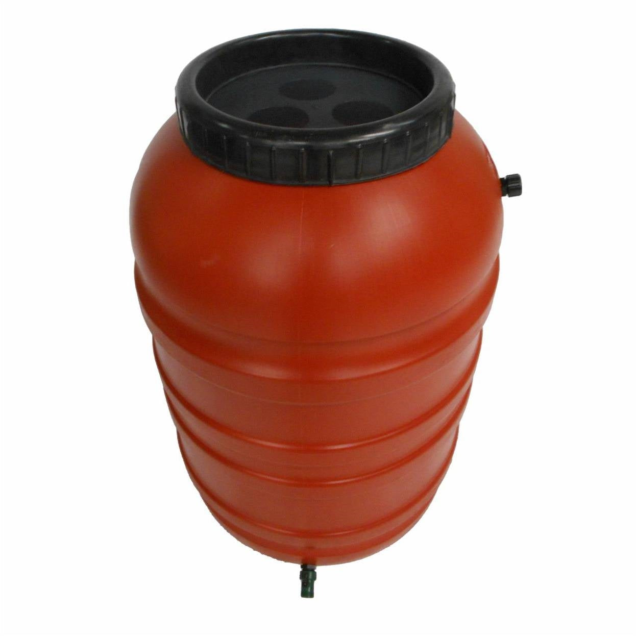 Terra Cotta Red HDPE Plastic 55-Gallon Rain Barrel with Spigot HomePacific