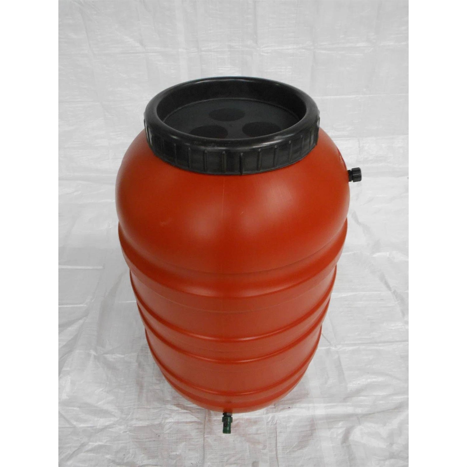 Terra Cotta Red HDPE Plastic 55-Gallon Rain Barrel with Spigot HomePacific