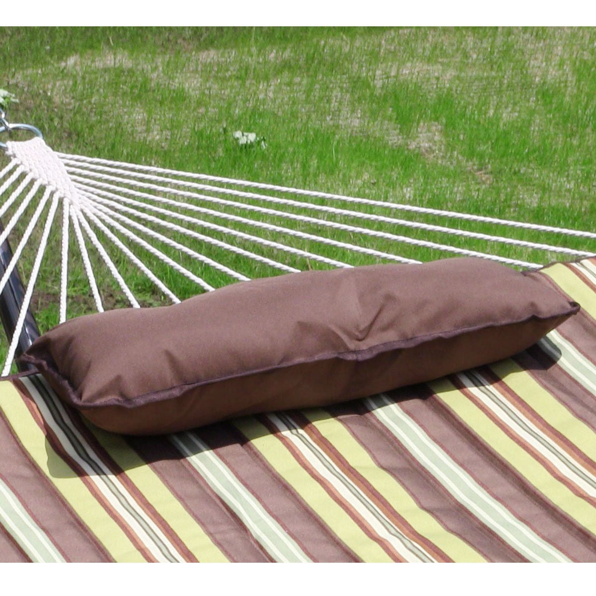 Rope Hammock Set with Stand Pad and Pillow 55 x 144-inch - Desert Stripe FastFurnishings