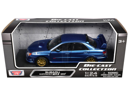 Subaru Impreza WRX STi Blue Metallic 1/24 Diecast Model Car by Motormax Motormax