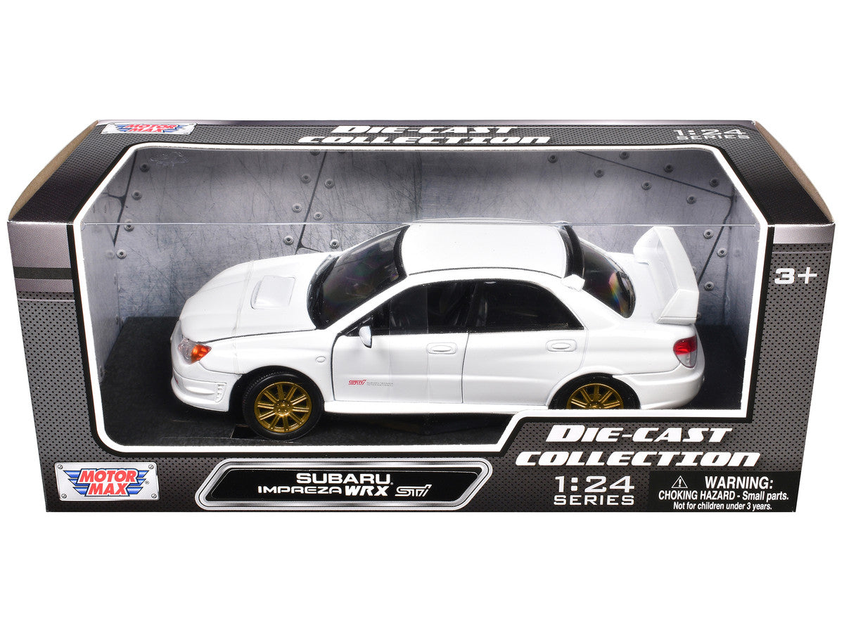 Subaru Impreza WRX STi White 1/24 Diecast Model Car by Motormax-1