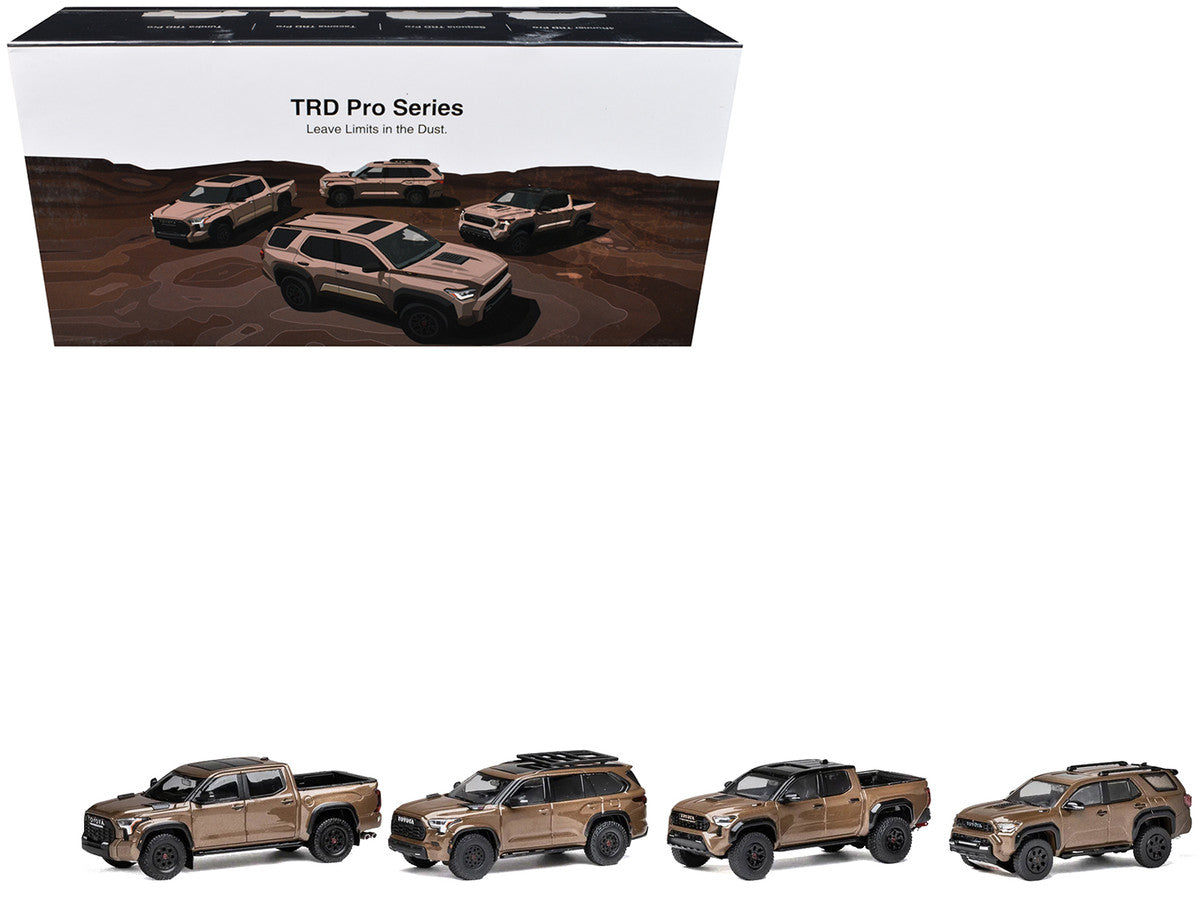 Toyota TRD PRO Mudbath 4 Car Set Limited Edition to 200 pieces Worldwide 1/64 Diecast Model Cars by GCD GCD