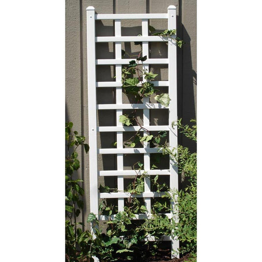 6.25 Ft Wall Trellis in White Vinyl - Made in USA FastFurnishings