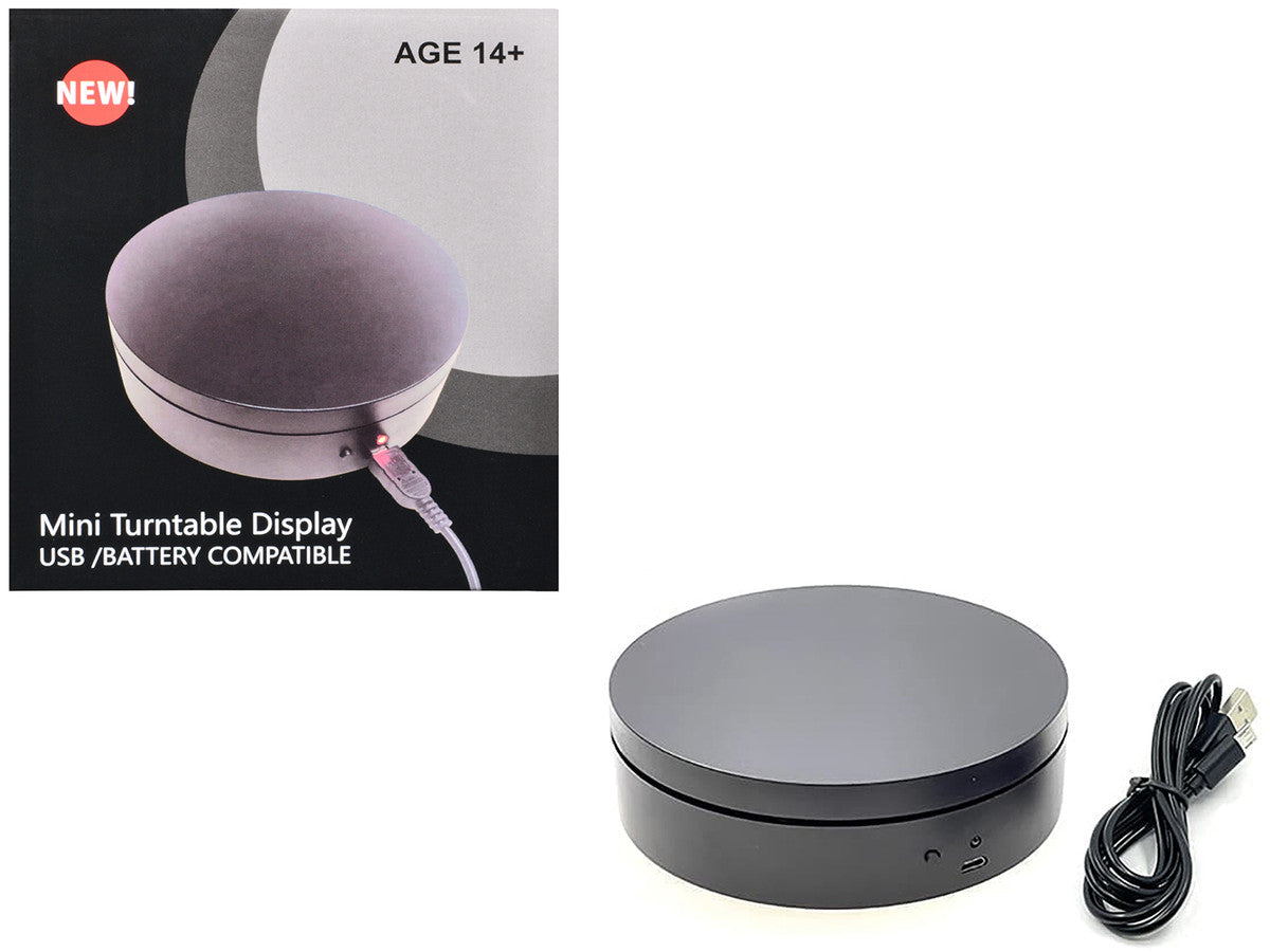 Mini Turntable Rotating Display Stand 4.75" with Black Base for 1/64 Scale Model Cars Other