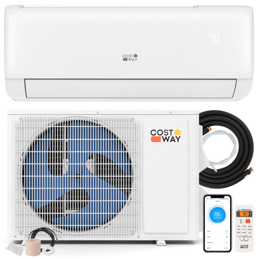 Ultra-Quiet Inverter Mini Split AC: 22 SEER2/R32 Eco Refrigerant  Sleep Mode W2B