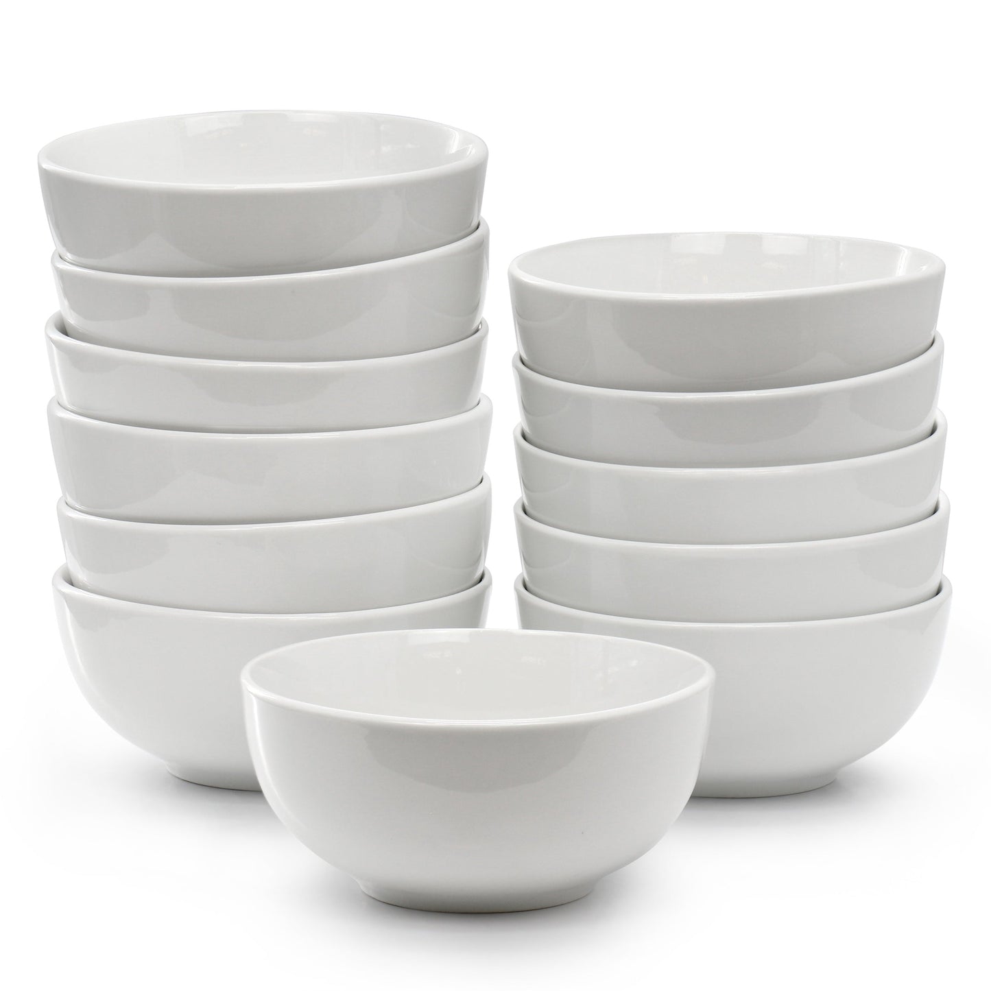 Elama Professional Kitchen 12 Piece Porcelain Bowl Set in White W2B