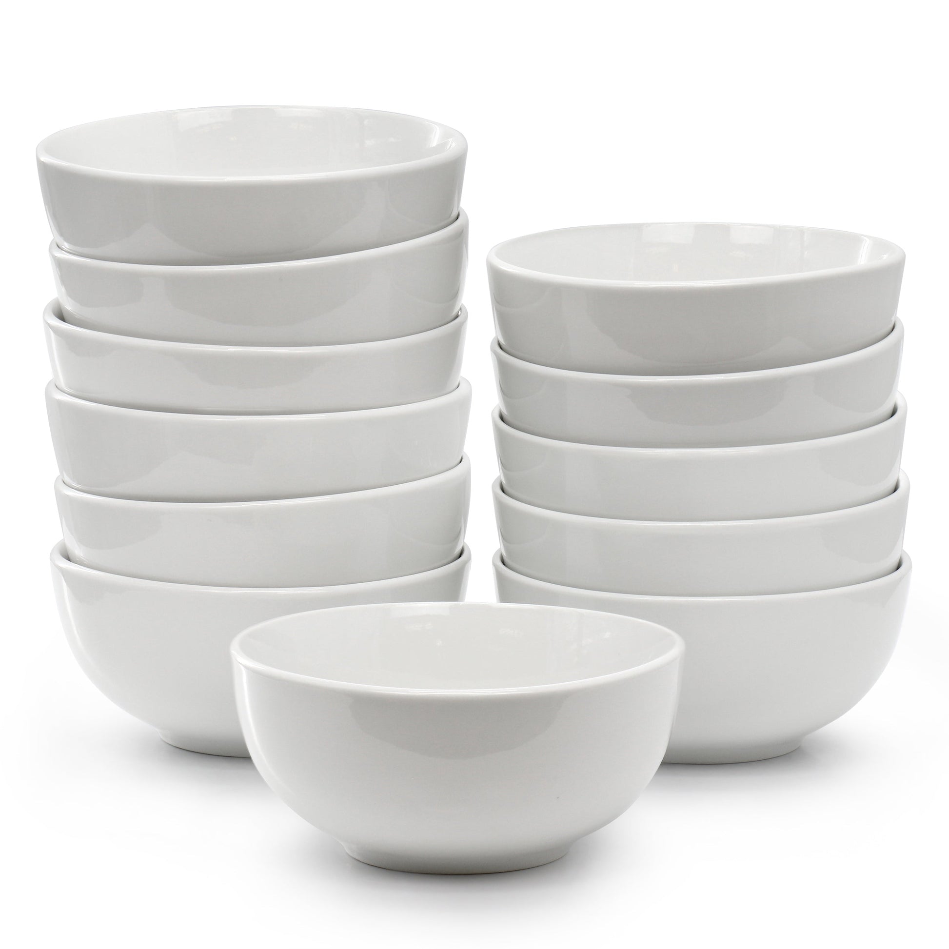Elama Professional Kitchen 12 Piece Porcelain Bowl Set in White W2B
