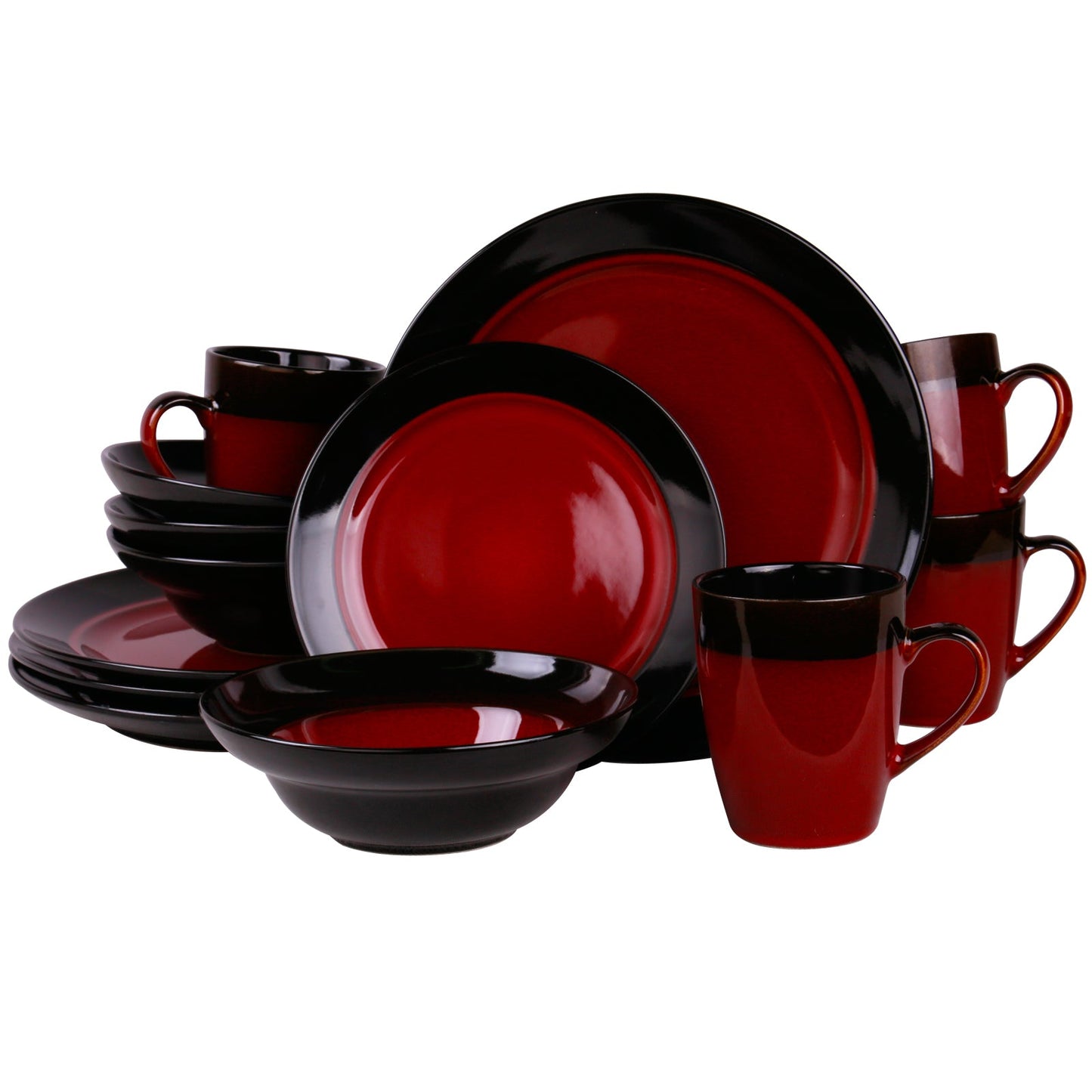Elamas Tanizia 16 Piece High Gloss Dinnerware Set W2B