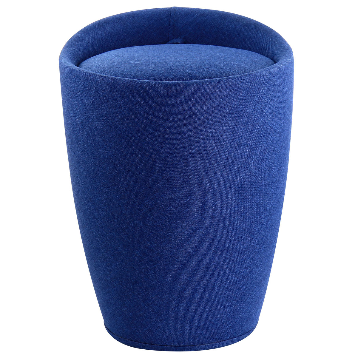 Elama 1 Piece Blue Denim Hollow Ottoman Chair W2B