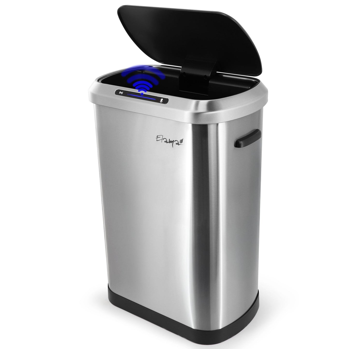 Elama 13 Gallon Automatic Sensor Hands Free Trash Can in Silver W2B