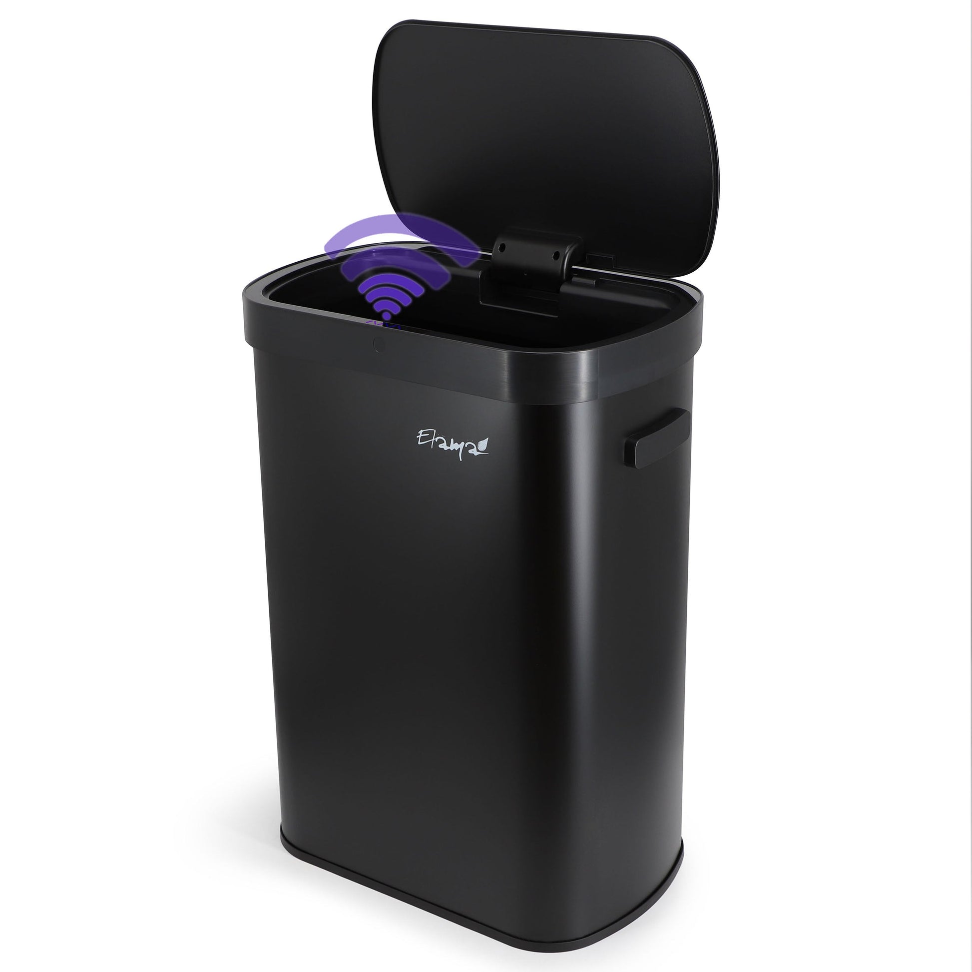 Elama 13 Gallon Automatic Sensor Hands Free Trash Can in Black W2B