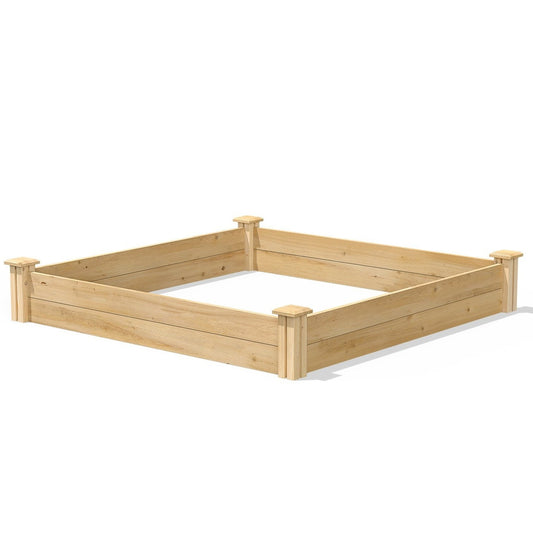 4 ft x 4 ft Pine Wood Raised Garden Bed - Made in USA FastFurnishings
