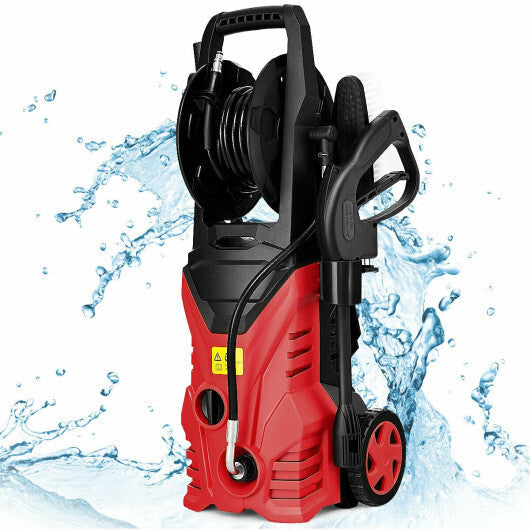 1800W 2030PSI Electric Pressure Washer Cleaner with Hose Reel-Blue W2B
