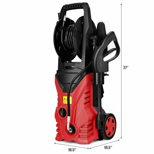 1800W 2030PSI Electric Pressure Washer Cleaner with Hose Reel-Blue W2B