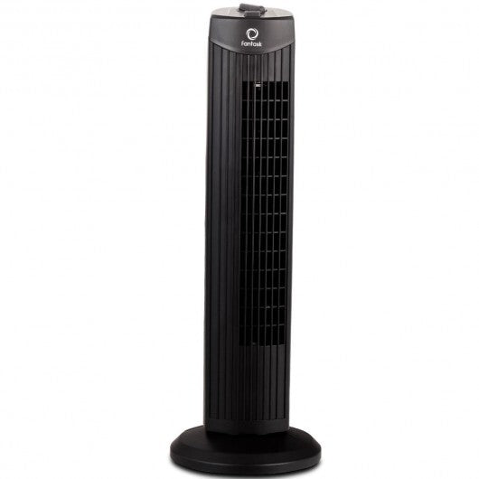 Fantask 35W 28 Inch Quiet Bladeless Oscillating Tower Fan-Black