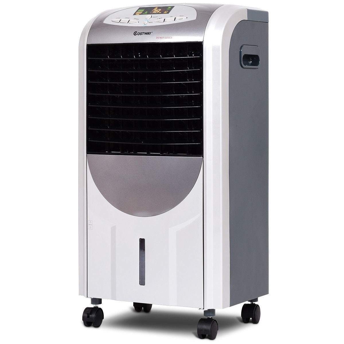 Portable Air Cooler Fan with Heater and Humidifier Function - Color: Gray W2B