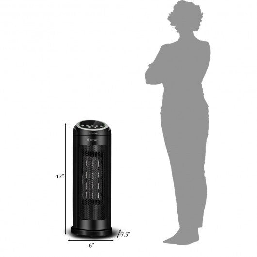 1500 W LED Portable Oscillating PTC Ceramic Space Heater W2B