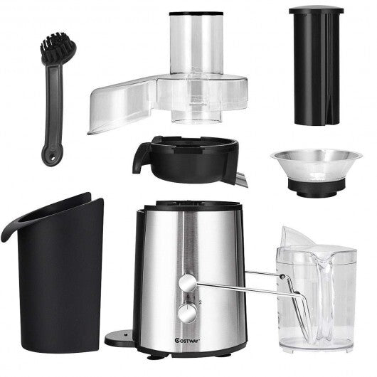 2 Speed Electric Juice Press for Fruit and Vegetable - Color: Silver W2B