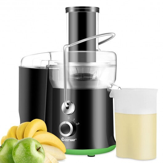 2 Speed Wide Mouth Fruit and Vegetable Centrifugal Electric Juicer - Color: Black W2B