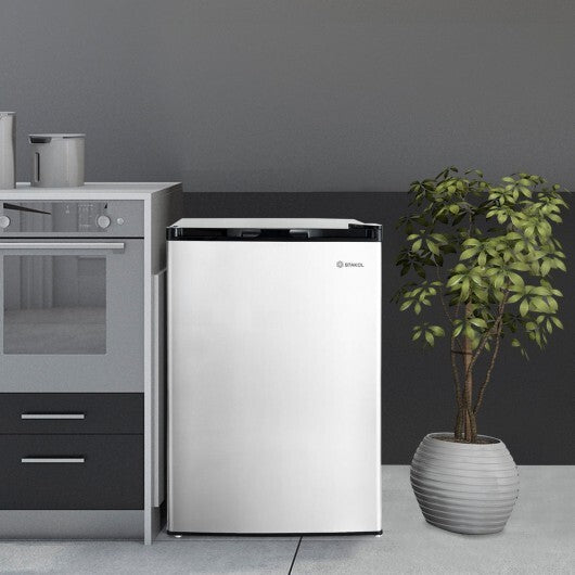 3 Cubic Feet Compact Upright Freezer with Stainless Steel Door W2B