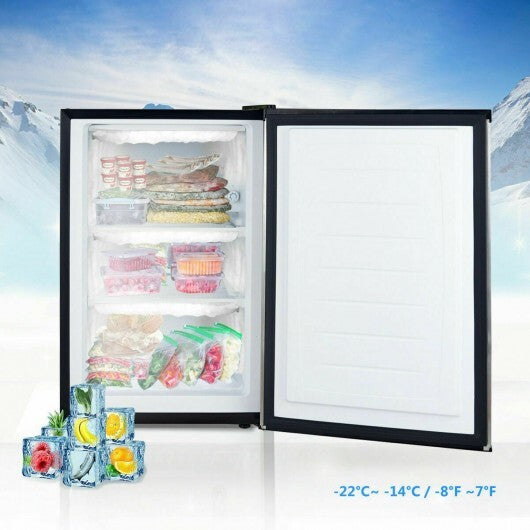 3 Cubic Feet Compact Upright Freezer with Stainless Steel Door W2B
