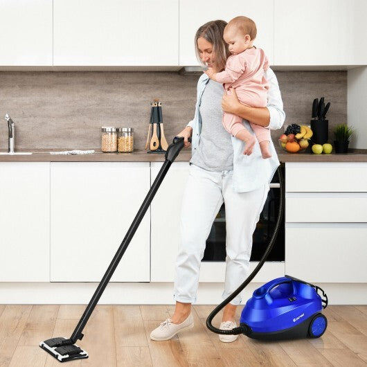 2000W Heavy Duty Multi-purpose Steam Cleaner Mop with Detachable Handheld Unit-Blue W2B