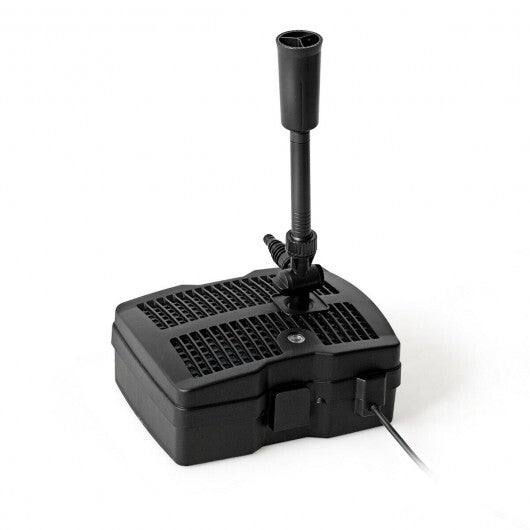 All-in-One 660 GPH Pond Filter Pump with Sterilizer and Fountain Jet - Color: Black W2B
