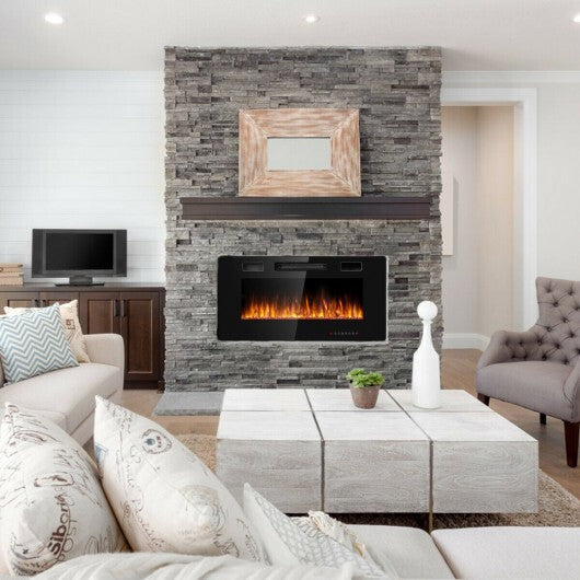 36 Inch Ultra Thin Wall Mounted Electric Fireplace W2B