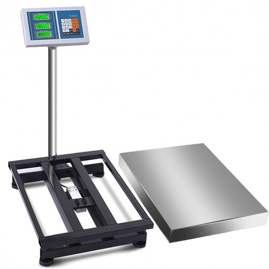 660 lbs Weight Computing Digital Floor Platform Scale - Color: White W2B