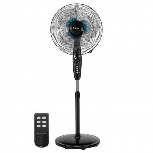 16 Inches Adjustable Height Fan with Quiet Oscillating Stand for Home and Office W2B
