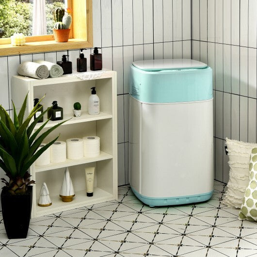 8lbs Portable Fully Automatic Washing Machine with Drain Pump-Pink W2B