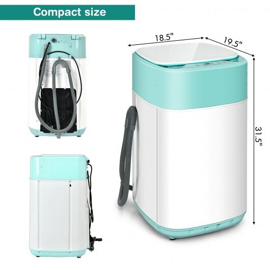 8lbs Portable Fully Automatic Washing Machine with Drain Pump-Pink W2B