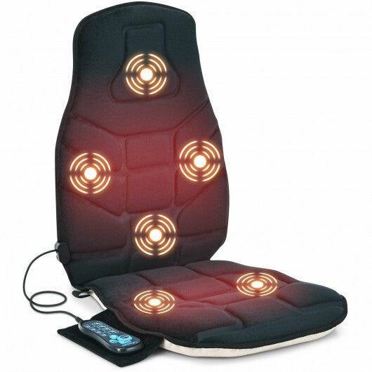 Seat Cushion Massager with Heat and 6 Vibration Motors for Home W2B