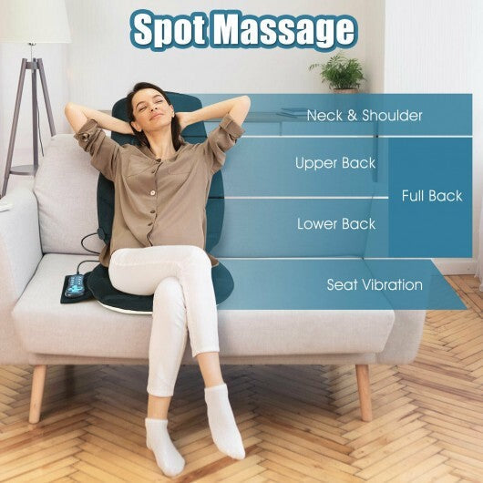 Seat Cushion Massager with Heat and 6 Vibration Motors for Home W2B