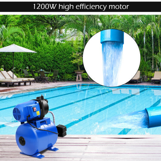 1200 W Garden Water Pump Shallow Well Pressurized Irrigation-Blue W2B