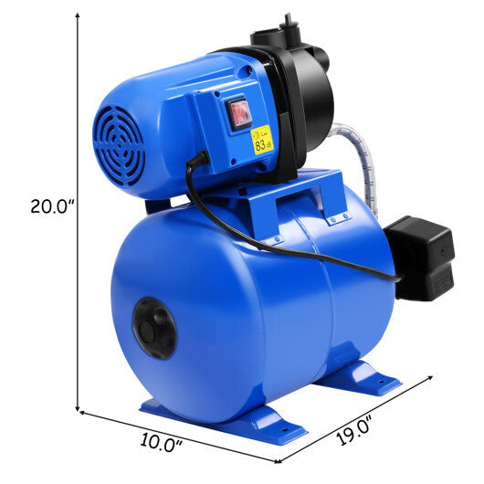 1200 W Garden Water Pump Shallow Well Pressurized Irrigation-Blue W2B