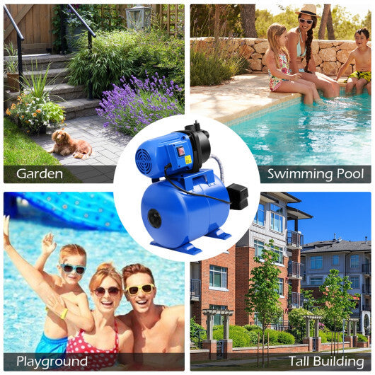 1200 W Garden Water Pump Shallow Well Pressurized Irrigation-Blue W2B