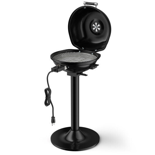 1600W Portable Electric BBQ Grill with Removable Non-Stick Rack-Black W2B