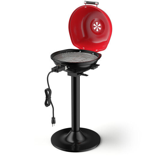 1600W Portable Electric BBQ Grill with Removable Non-Stick Rack-Black W2B