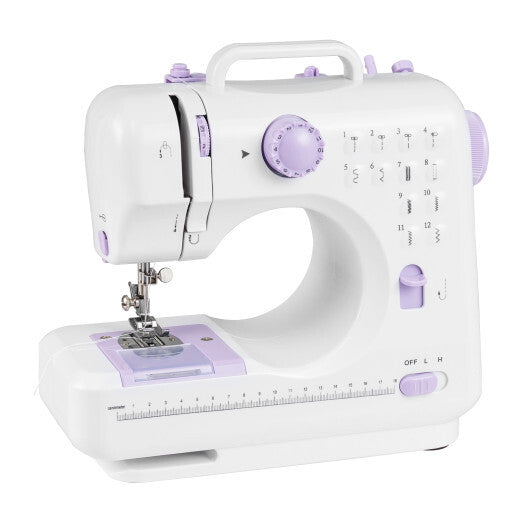 Sewing Machine for Beginners Mini Sewing Machine with 12 Built-in Stitches W2B